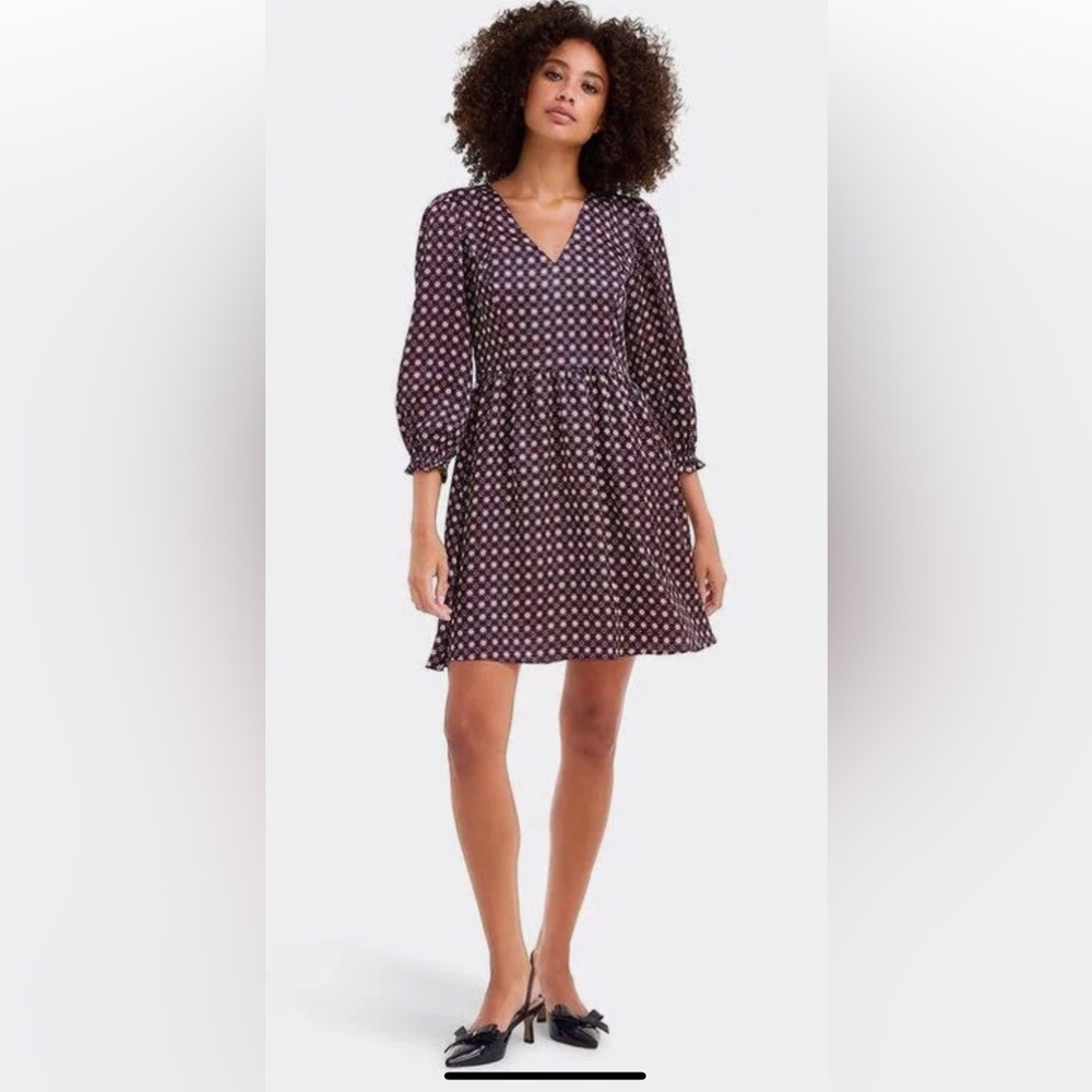 NWOT Draper James Connie Long- sleeve Mini Dress.